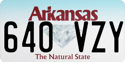 AR license plate 640VZY