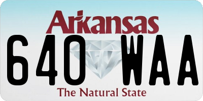 AR license plate 640WAA