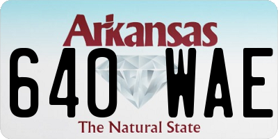 AR license plate 640WAE
