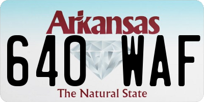 AR license plate 640WAF