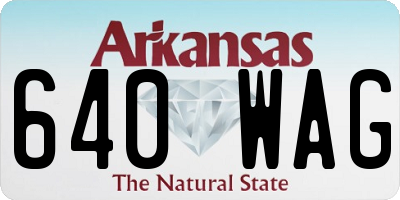 AR license plate 640WAG