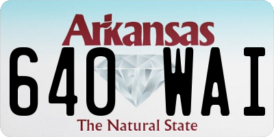 AR license plate 640WAI