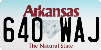 AR license plate 640WAJ