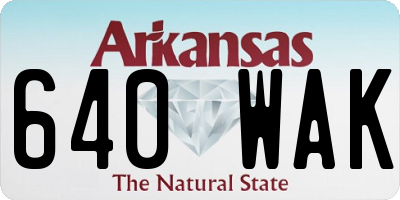 AR license plate 640WAK