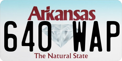 AR license plate 640WAP