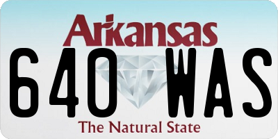 AR license plate 640WAS