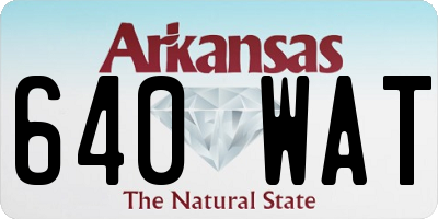 AR license plate 640WAT