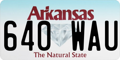 AR license plate 640WAU