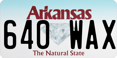 AR license plate 640WAX