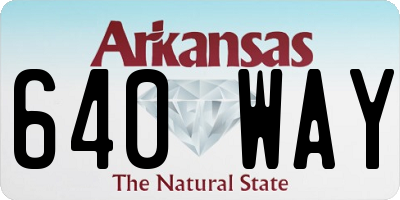 AR license plate 640WAY