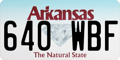 AR license plate 640WBF