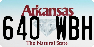 AR license plate 640WBH
