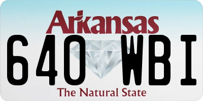 AR license plate 640WBI