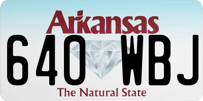 AR license plate 640WBJ