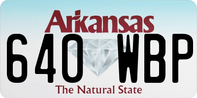 AR license plate 640WBP