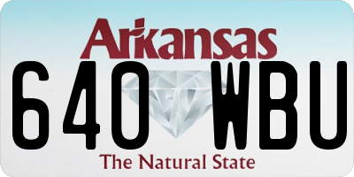 AR license plate 640WBU