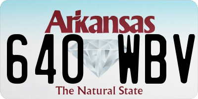 AR license plate 640WBV