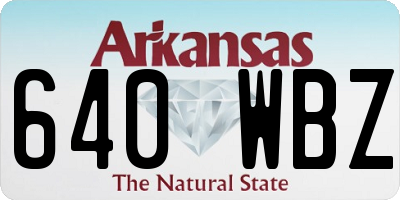 AR license plate 640WBZ