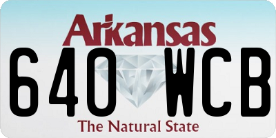 AR license plate 640WCB