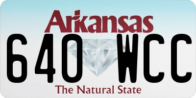 AR license plate 640WCC