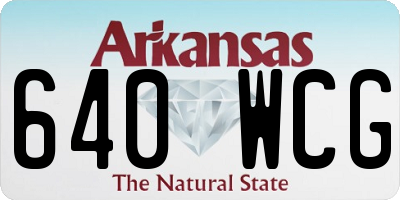 AR license plate 640WCG