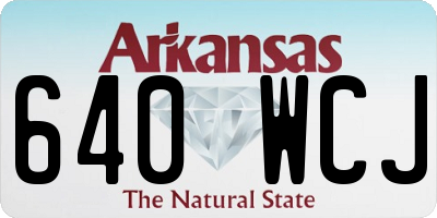 AR license plate 640WCJ
