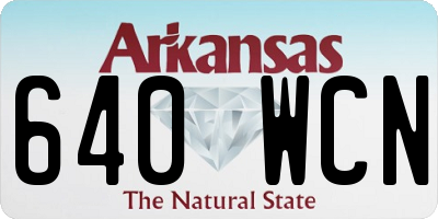 AR license plate 640WCN