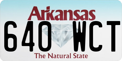 AR license plate 640WCT