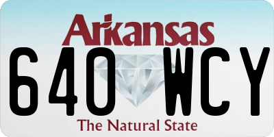 AR license plate 640WCY