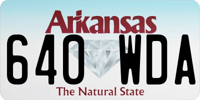 AR license plate 640WDA