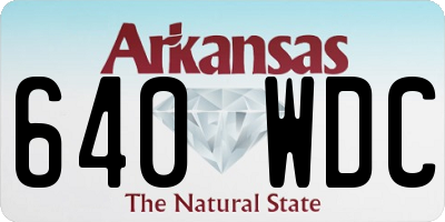 AR license plate 640WDC