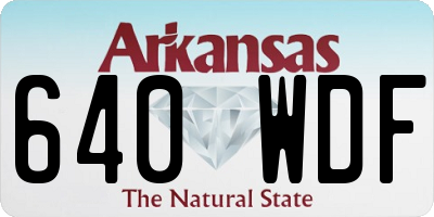 AR license plate 640WDF