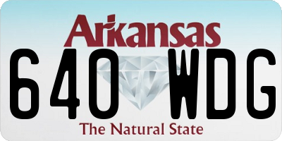 AR license plate 640WDG