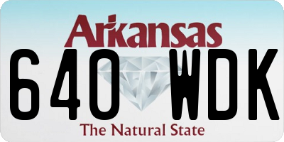 AR license plate 640WDK