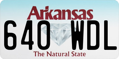 AR license plate 640WDL