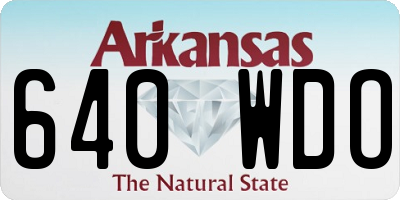 AR license plate 640WDO
