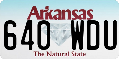 AR license plate 640WDU