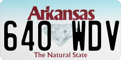 AR license plate 640WDV