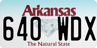 AR license plate 640WDX