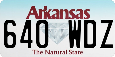 AR license plate 640WDZ