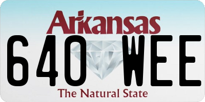 AR license plate 640WEE