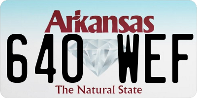 AR license plate 640WEF