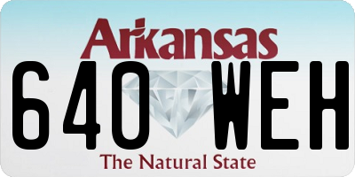 AR license plate 640WEH