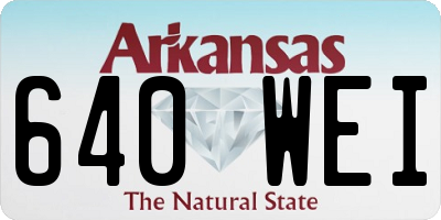 AR license plate 640WEI