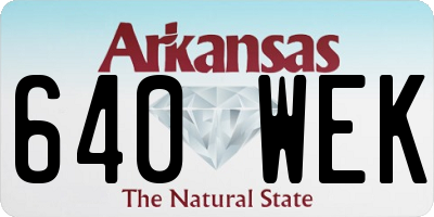 AR license plate 640WEK