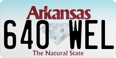 AR license plate 640WEL