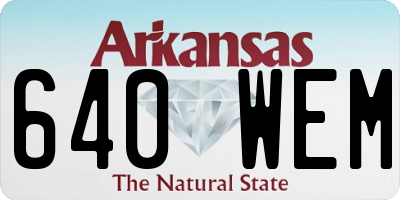 AR license plate 640WEM