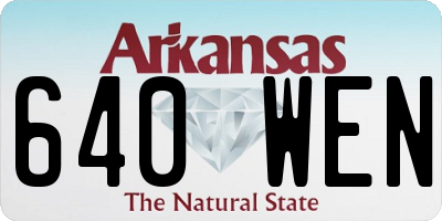 AR license plate 640WEN