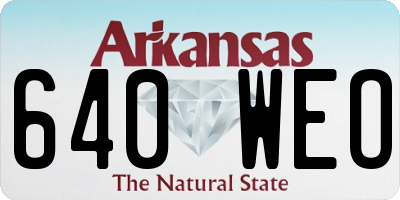 AR license plate 640WEO