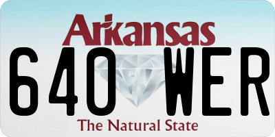 AR license plate 640WER